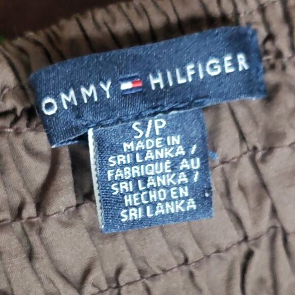 Tommy Hilfiger Smocked Back Cotton Dress Brown S - Picture 2 of 7